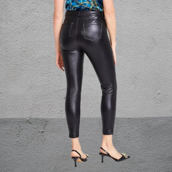 I.N.C. International Concepts Black Vegan Leather Skinny Jeans - sz. 14 - Picture 4 of 4